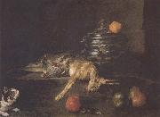 Jean Baptiste Simeon Chardin Partridge and hare cat oil painting on canvas